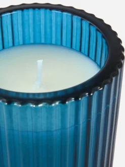 Kaars In Gecanneleerd Glas