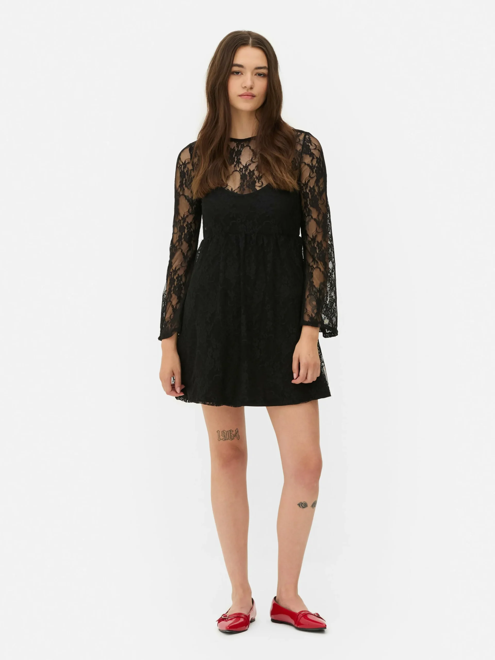 Kanten Mini-jurk Beetlejuice X Colleen Atwood