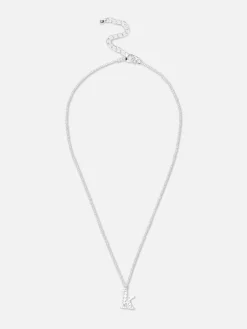 Ketting Met Initiaalhangertje Met Stras