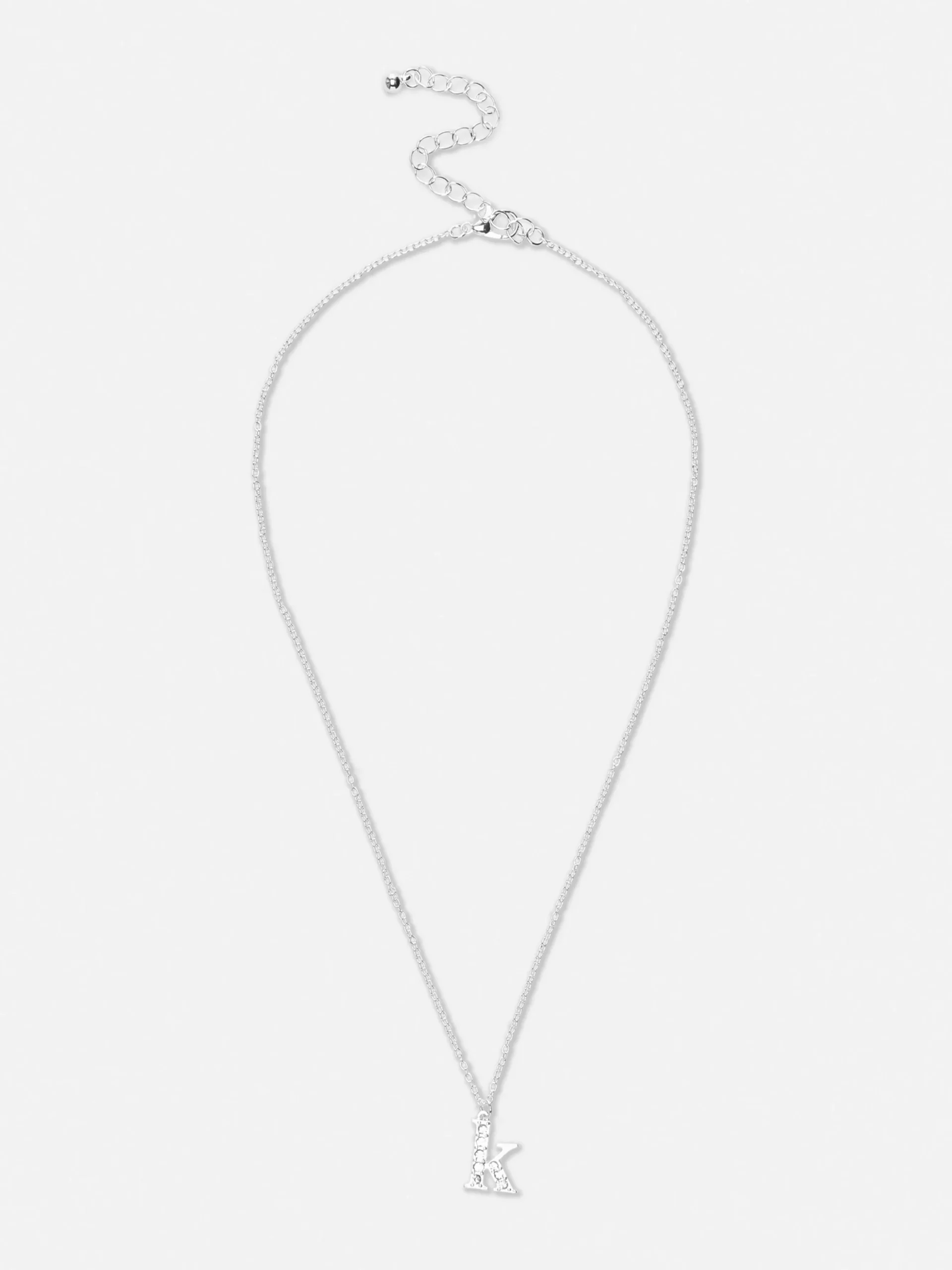 Ketting Met Initiaalhangertje Met Stras