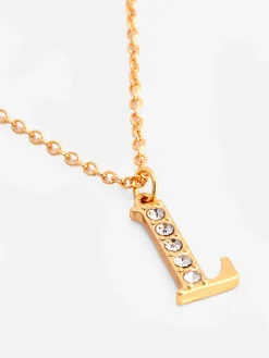 Ketting Met Initiaalhangertje Met Stras