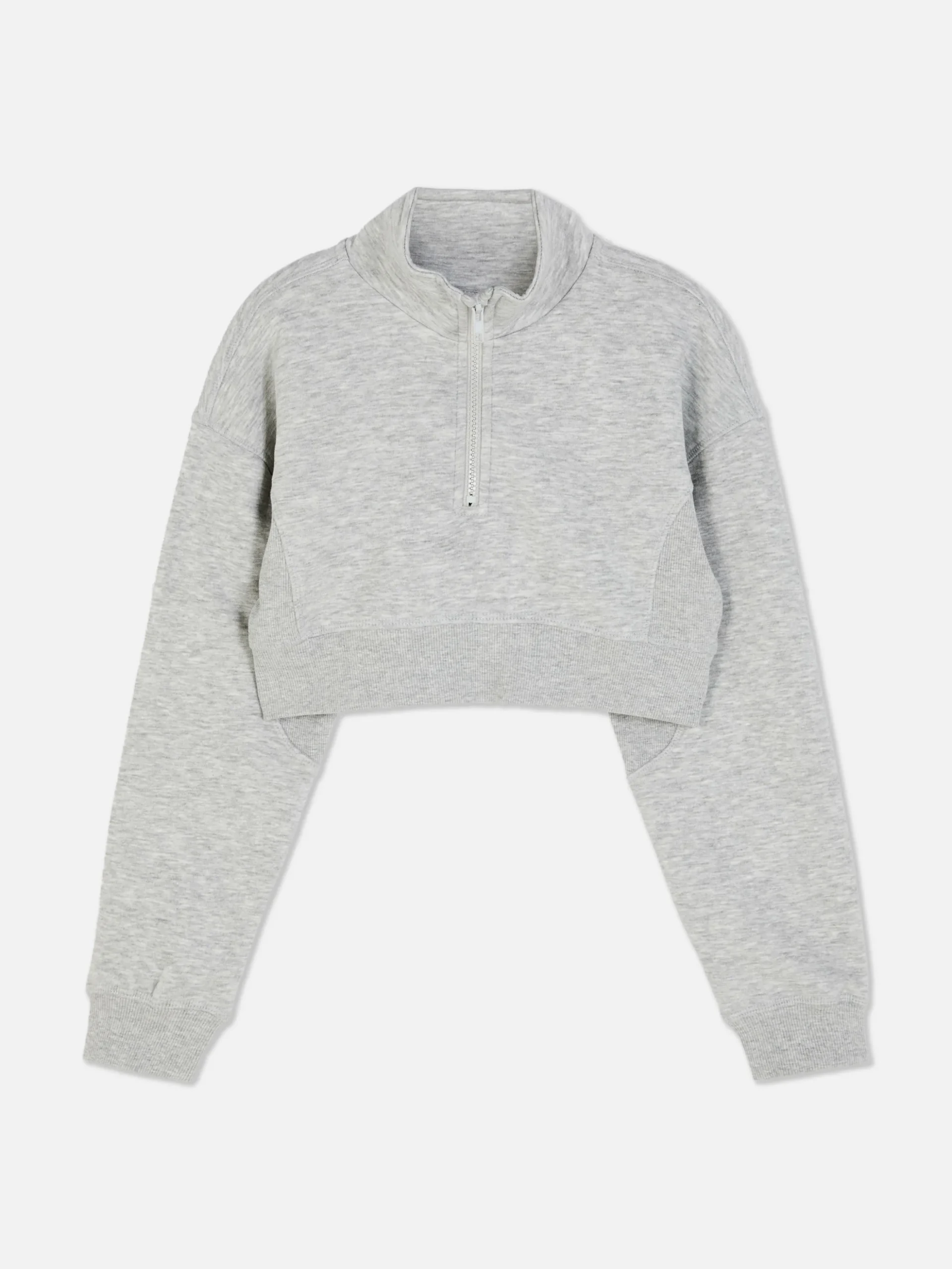 Kort Sweatshirt Met Opstaande Kraag