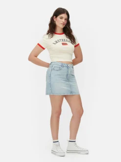 Kort T-shirt Met Contrasterende Biezen Amsterdam