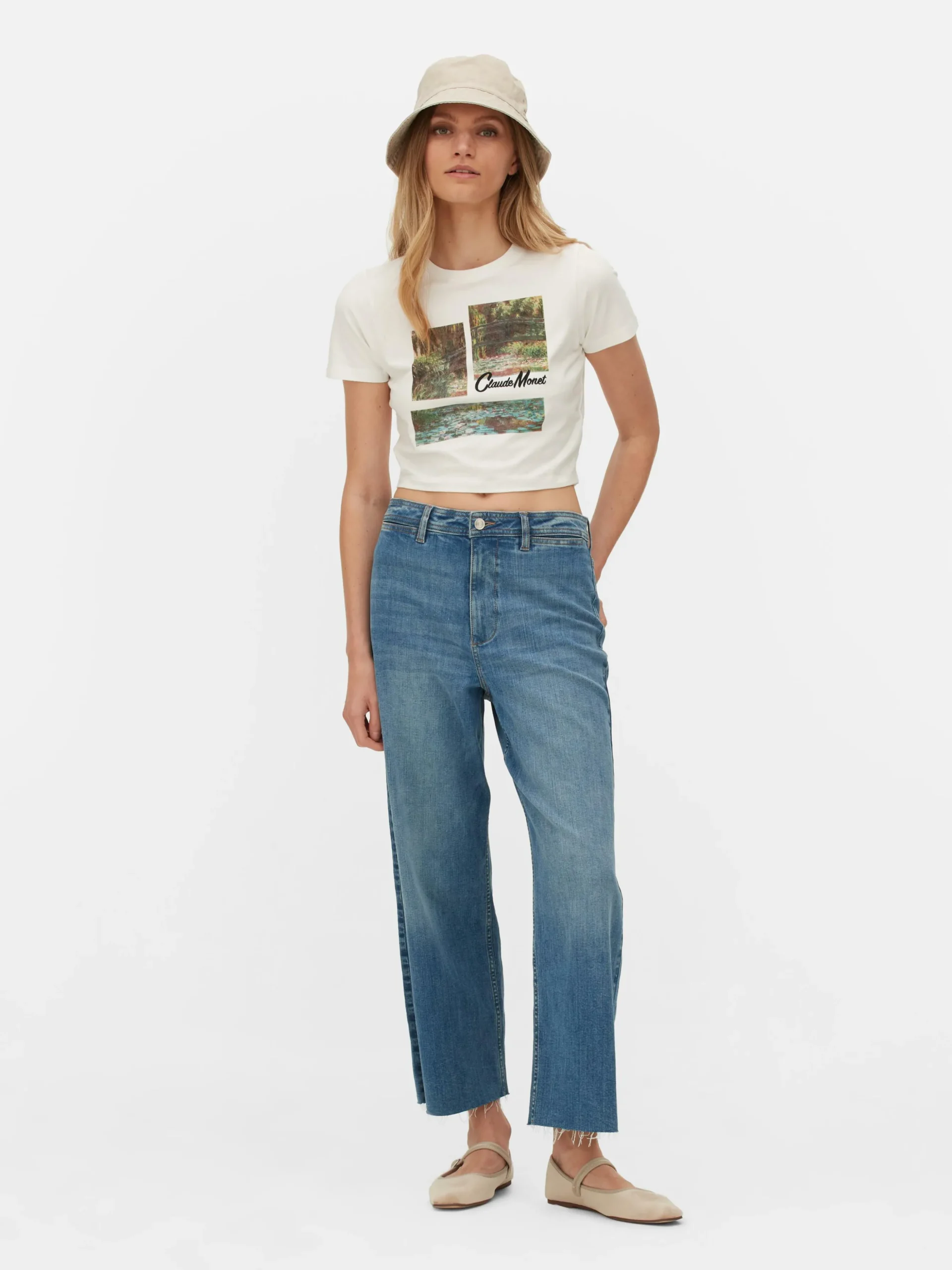 Kort T-shirt Met Print Claude Monet