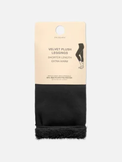 Korte Fluwelen Legging Met Pluche Voering