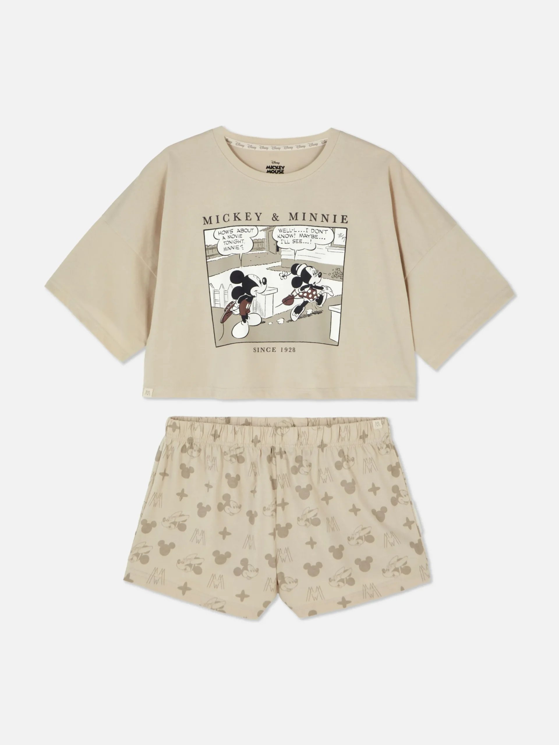 Korte Pyjama Disney's Mickey Mouse Met Stripprint