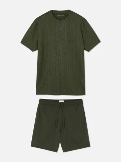 Korte Pyjama Met Textuur