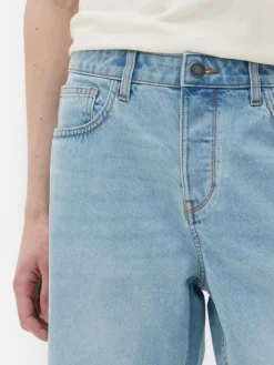 Korte Spijkerbroek Met Rechte Pijpen