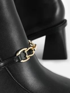 Laarzen Met Blokhak En Kettingdetail Rita Ora