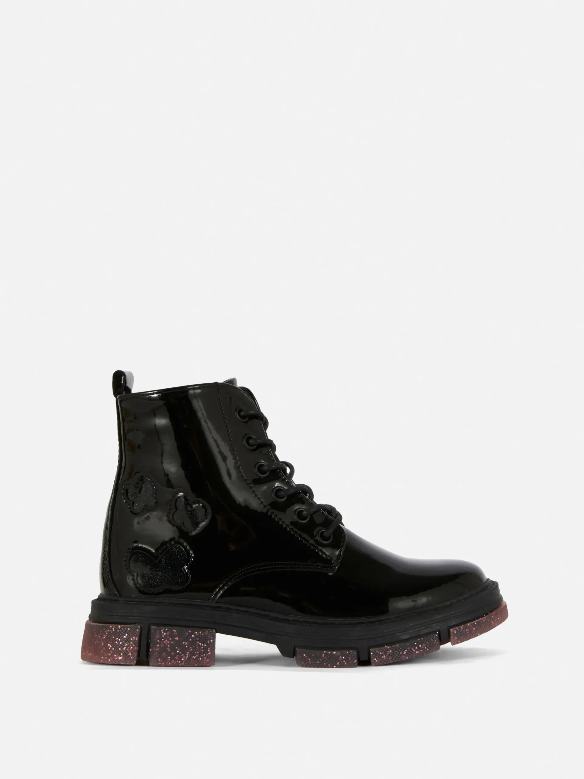 Laarzen Van Imitatielakleer Met Glitterzool