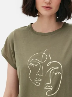 Lang T-shirt Met Ronde Hals