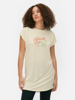 Lang T-shirt Met Ronde Hals