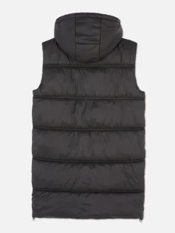 Lange Bodywarmer Met Capuchon