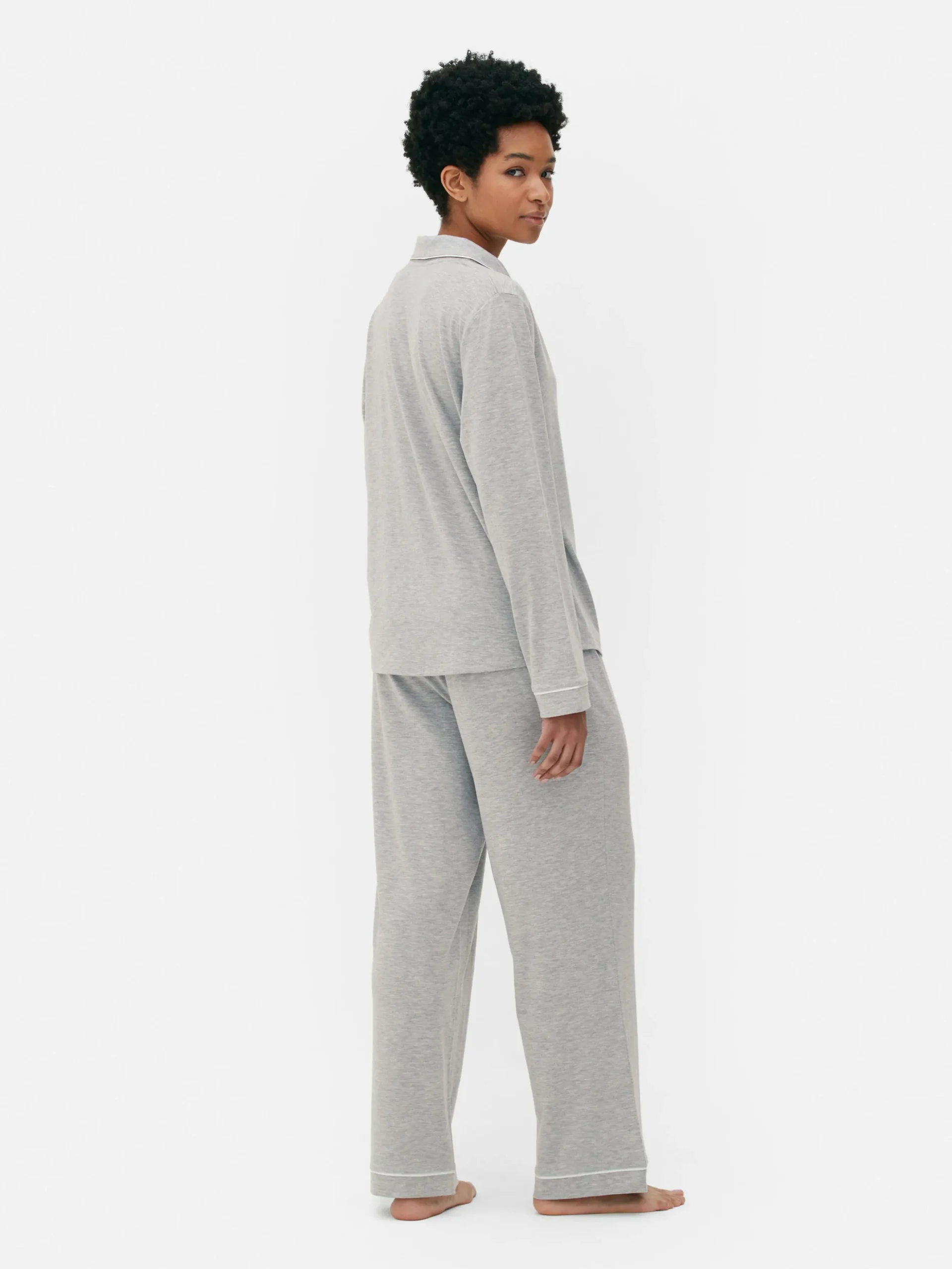 Lange Boyfriend-pyjama