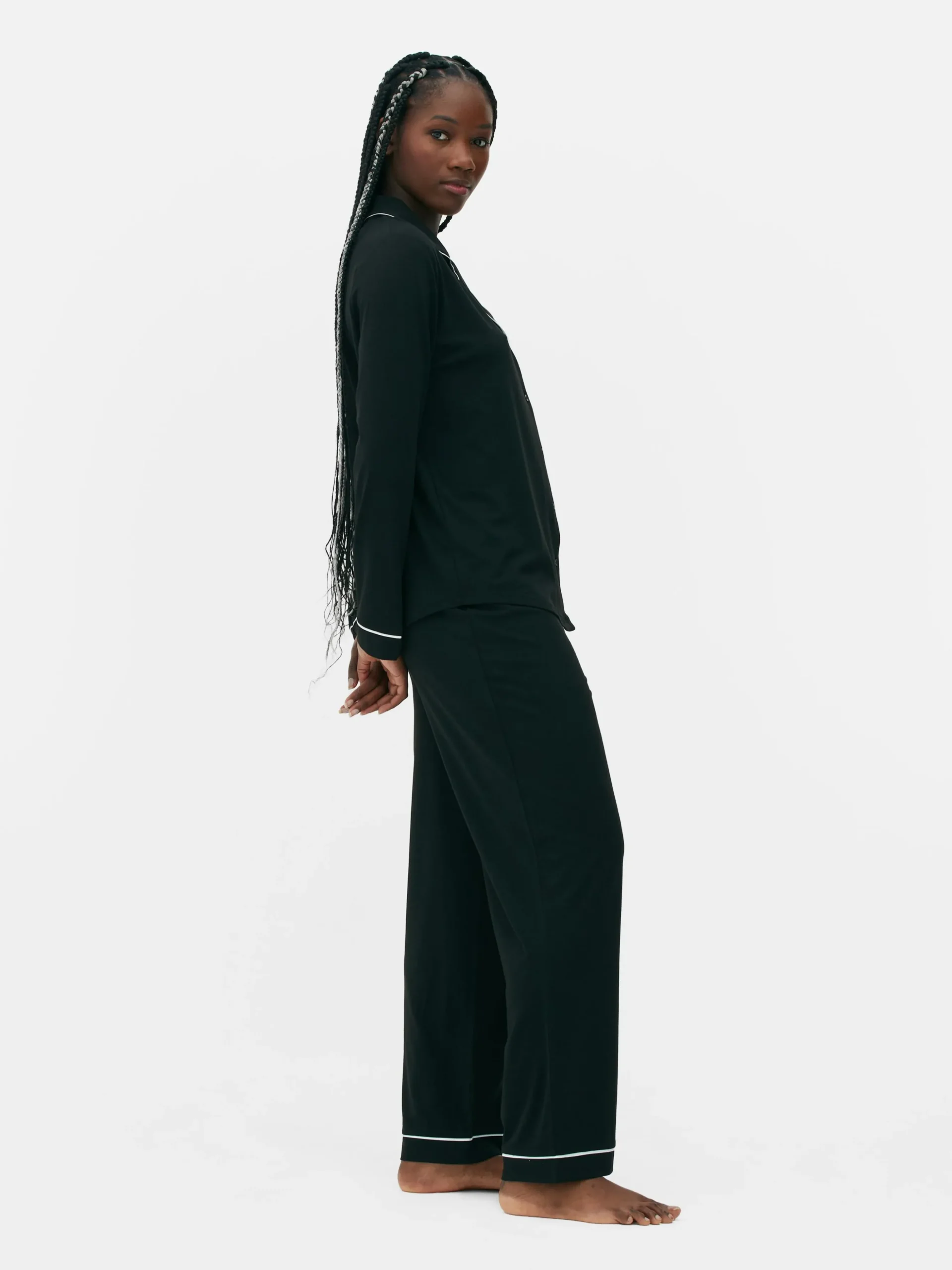 Lange Boyfriend-pyjama
