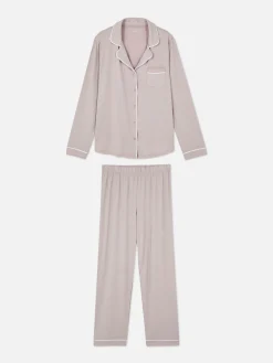 Lange Boyfriend-pyjama