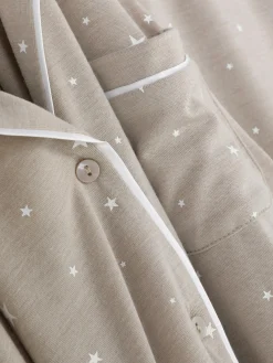 Lange Boyfriend-pyjama Met Patroon