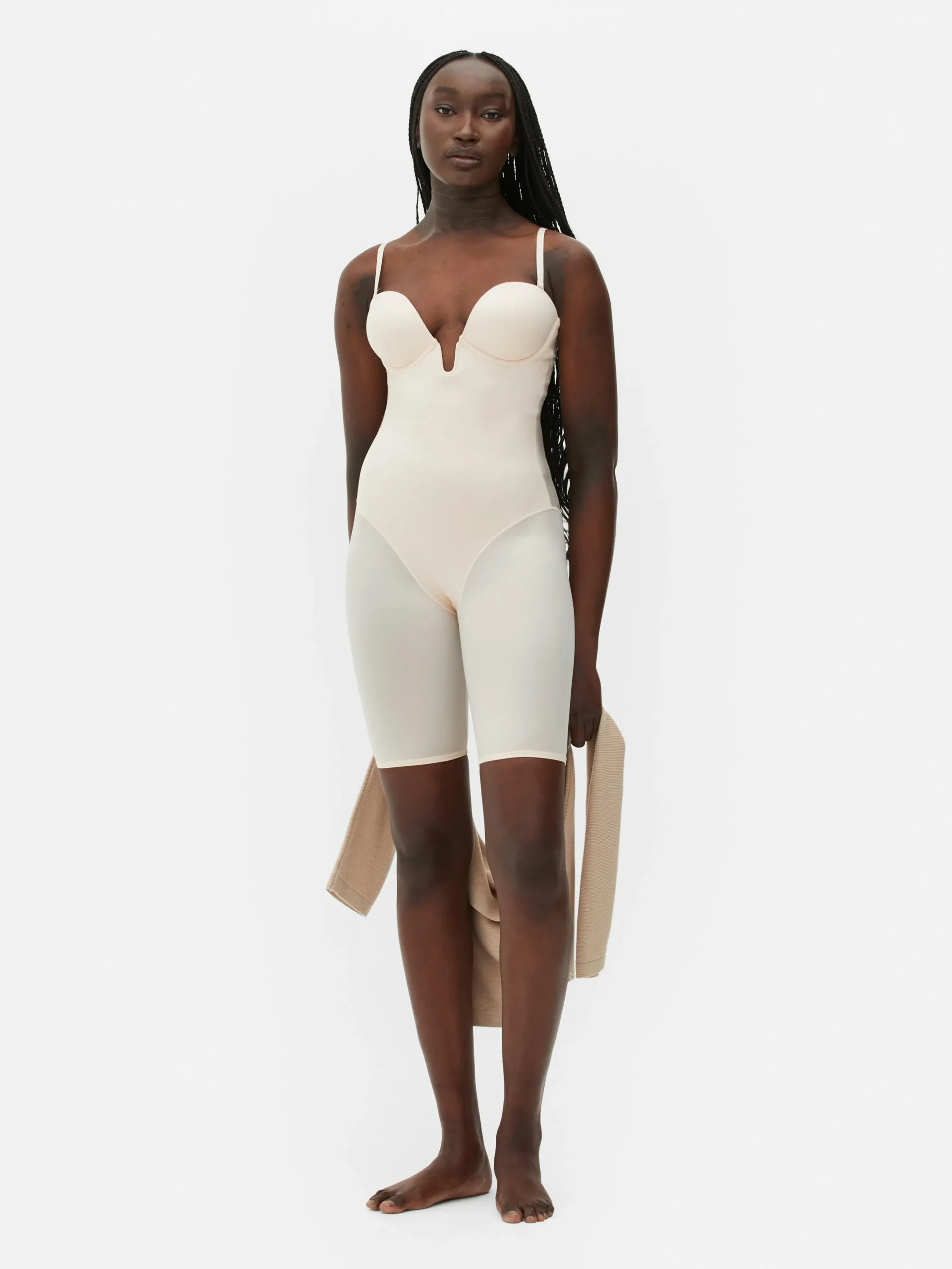 Lange, Diep Uitgesneden Shapewear Bodysuit