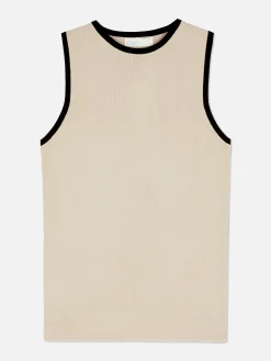 Lange Hemdtop Met Ronde Hals