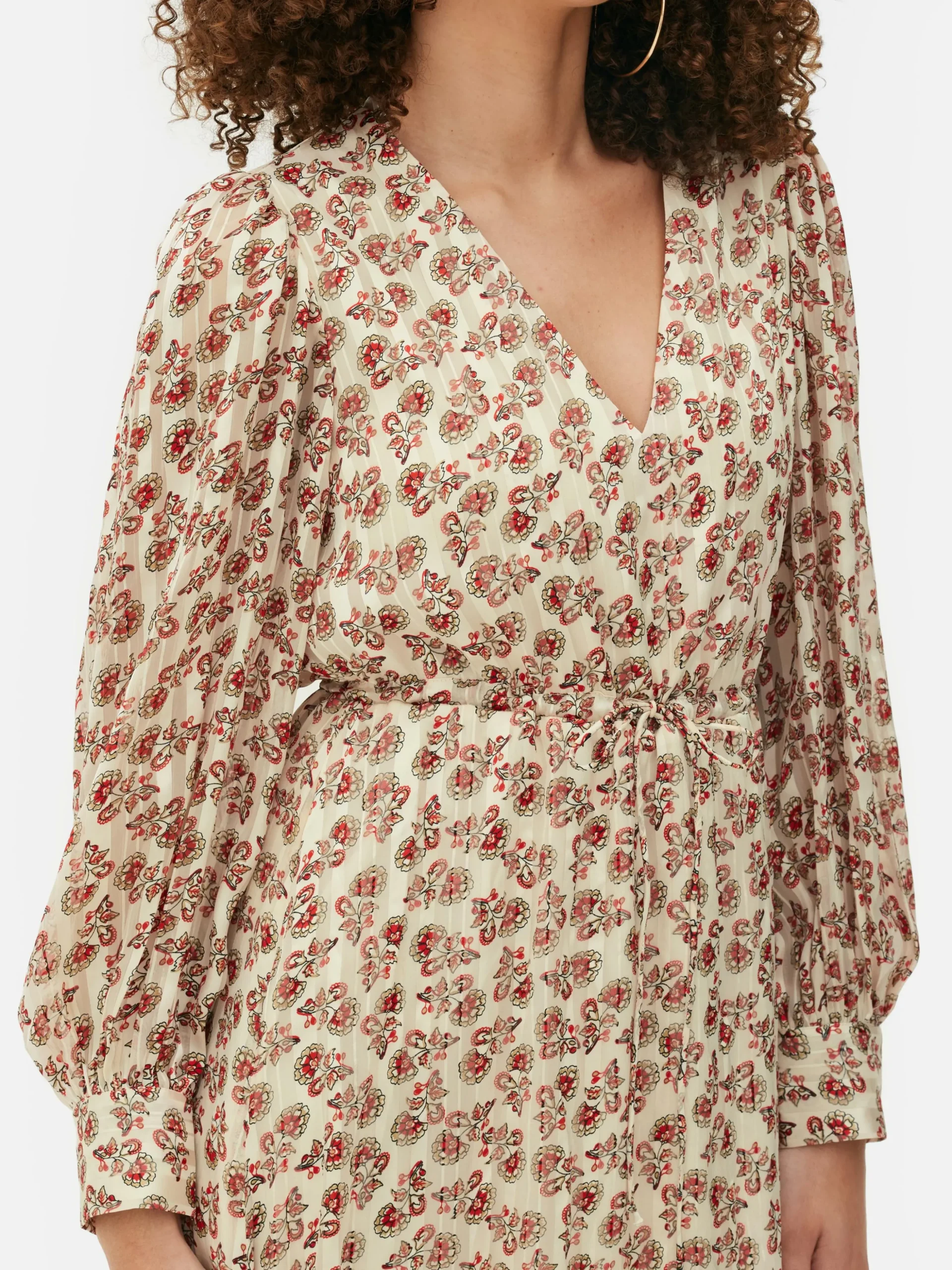 Lange Jurk Met V-hals In Bohostijl