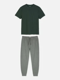 Lange Pyjama Met Textuur