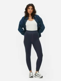 Legging Met Fluweelzachte Voering En Denimlook