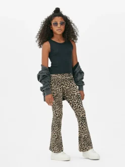 Legging Met Wijd Uitlopende Pijpen En Luipaardprint
