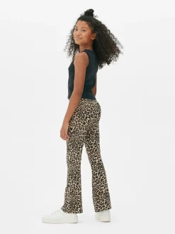 Legging Met Wijd Uitlopende Pijpen En Luipaardprint