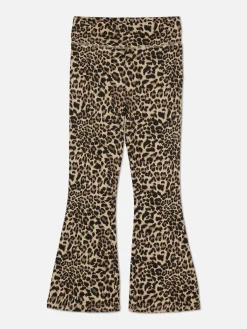 Legging Met Wijd Uitlopende Pijpen En Luipaardprint