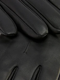 Leren Handschoenen Met Polsinkeping