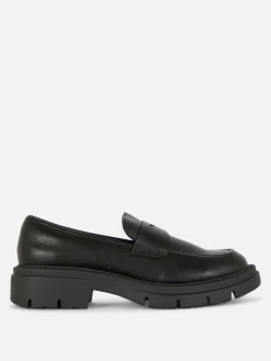 Loafers Van Imitatieleer Met Dikke Zool