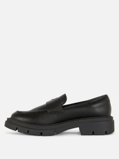Loafers Van Imitatieleer Met Dikke Zool