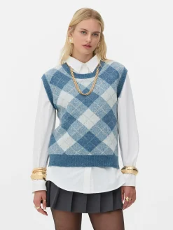 Matchend Gebreid Vest Met Argylepatroon Rita Ora