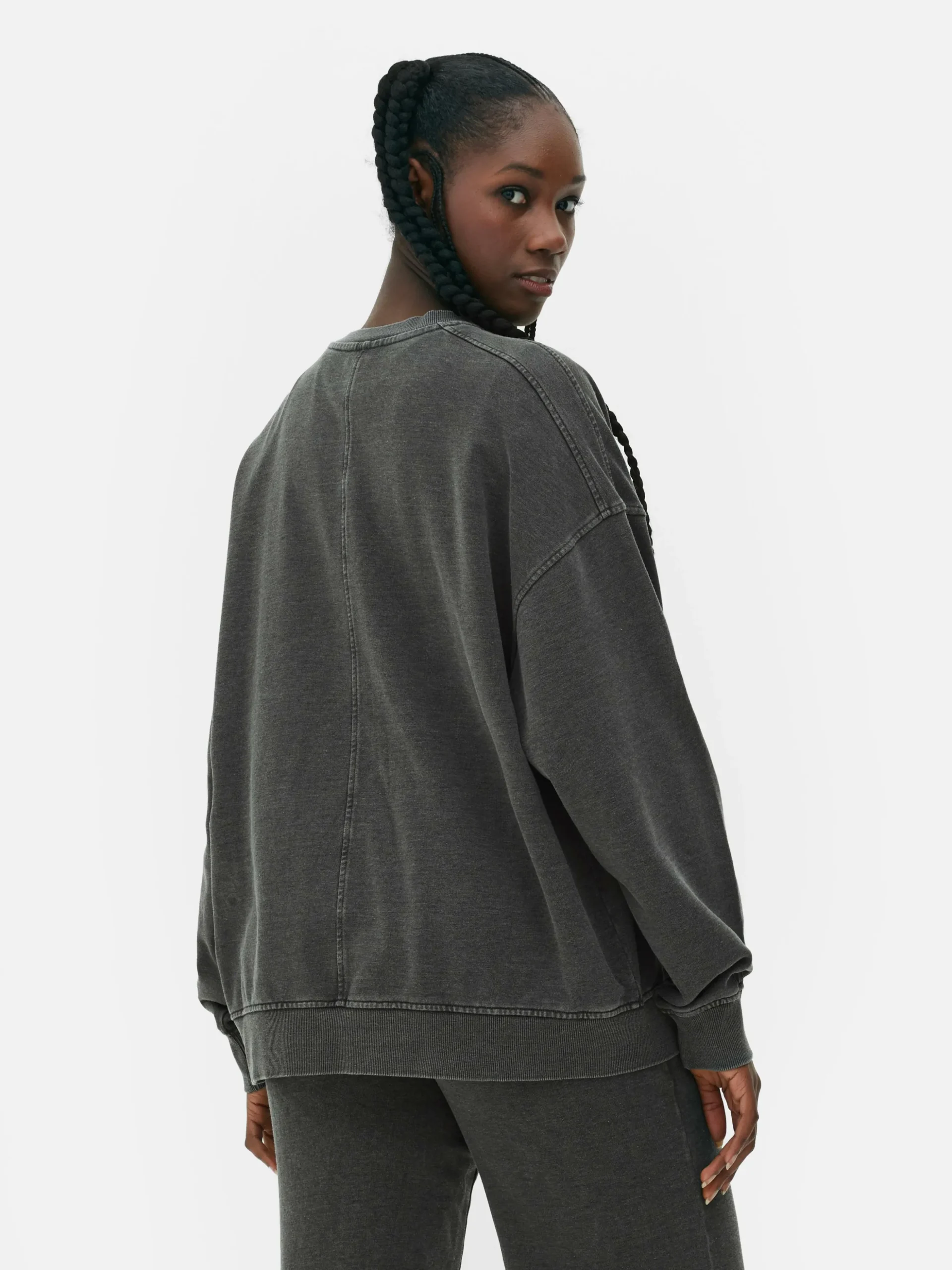 Matchend Sweatshirt Met Acid Wash Harvard