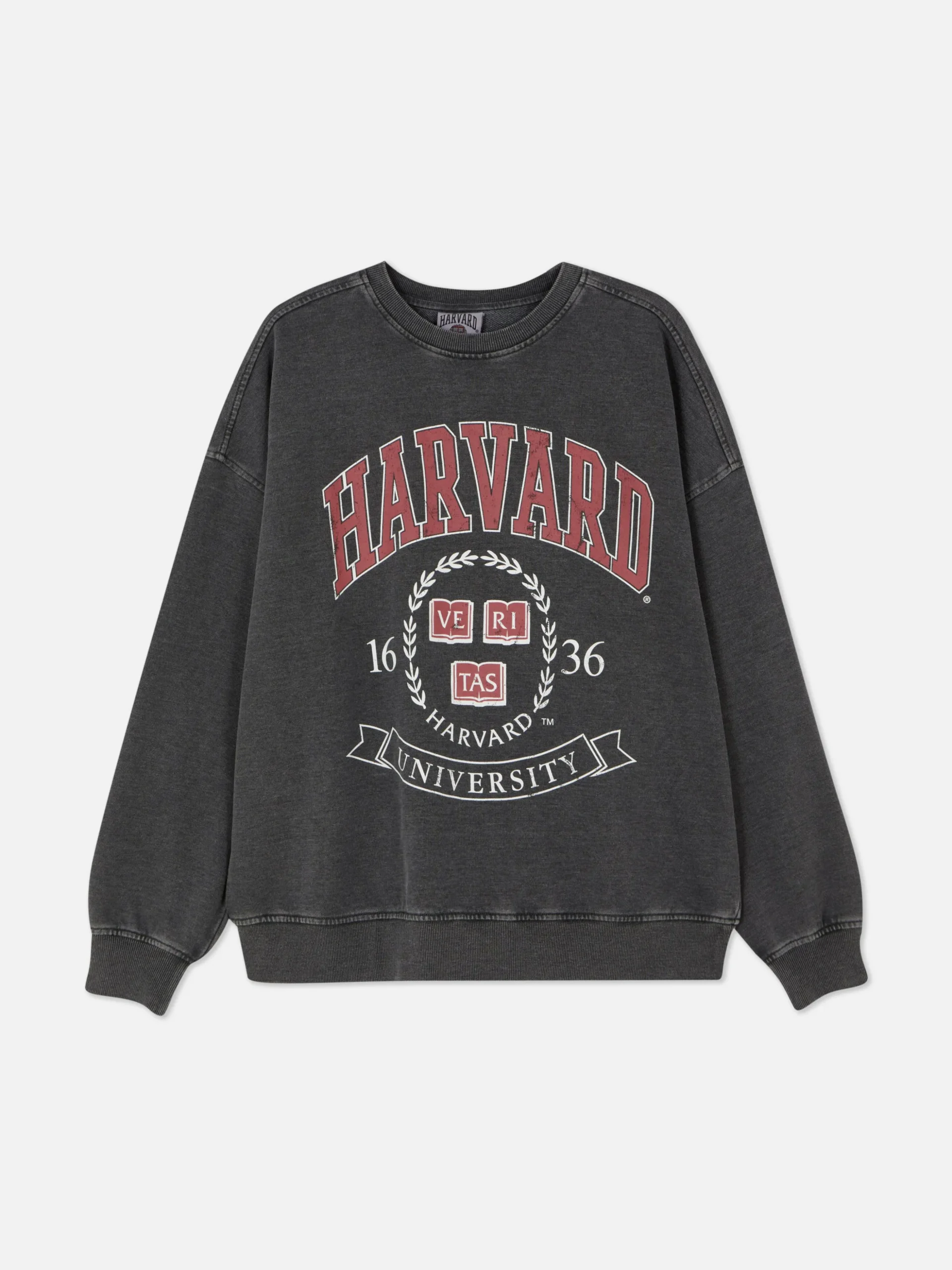 Matchend Sweatshirt Met Acid Wash Harvard