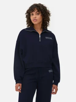 Matchend Sweatshirt Met Halve Rits Yale