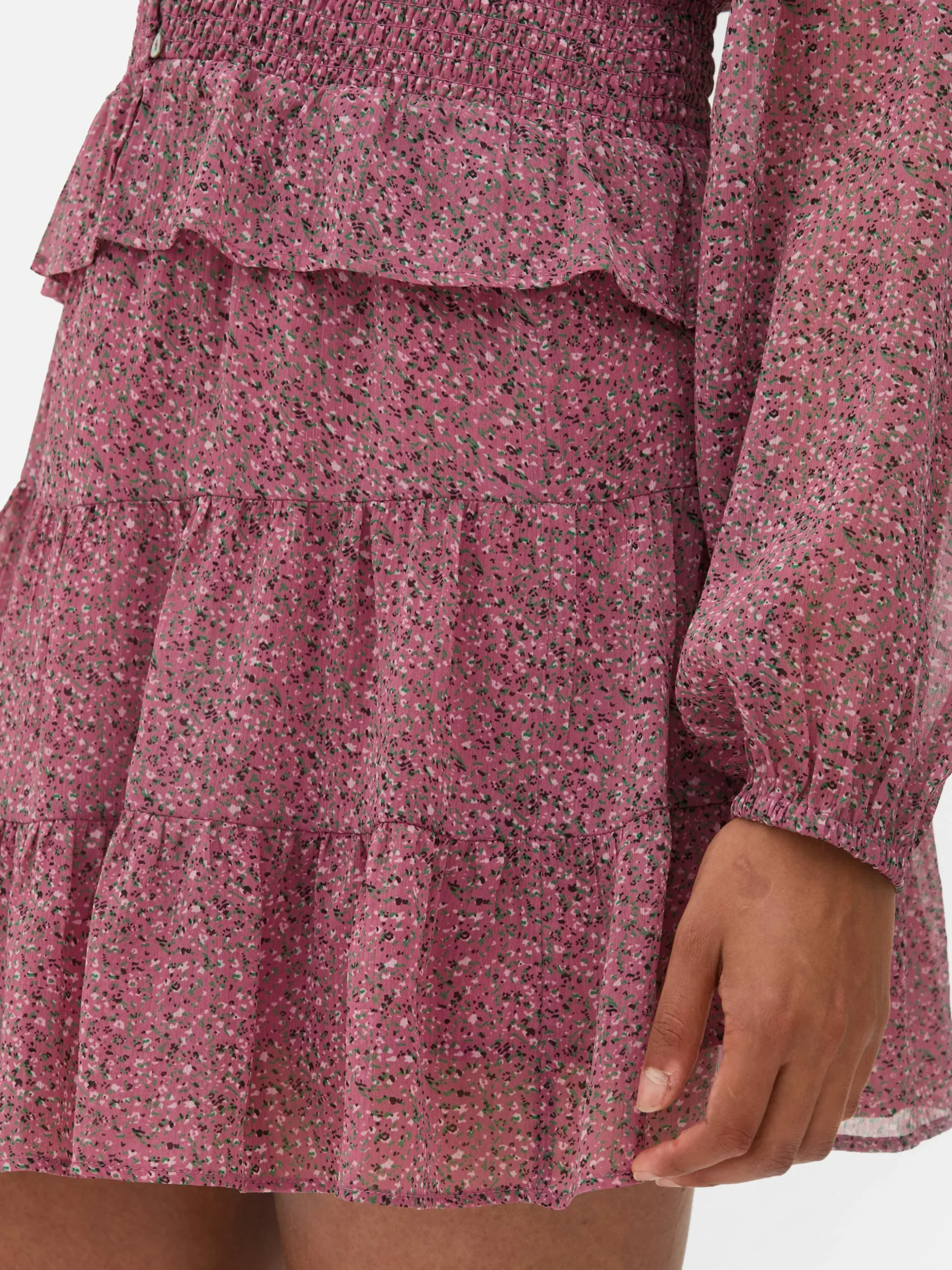 Matchende Gelaagde Minirok Van Chiffon