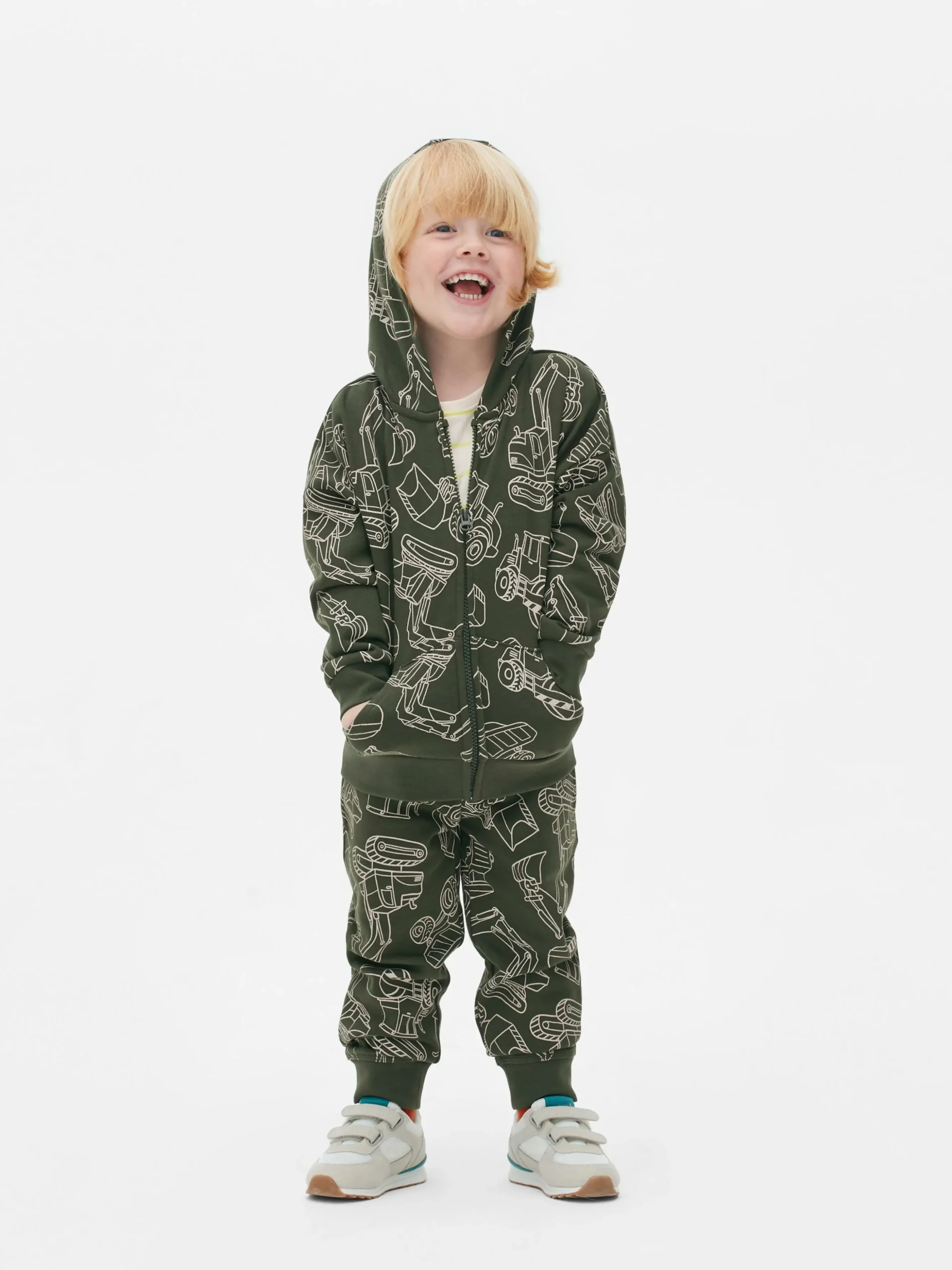 Matchende Hoodie Met Rits En Print