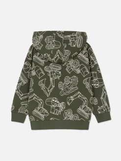 Matchende Hoodie Met Rits En Print