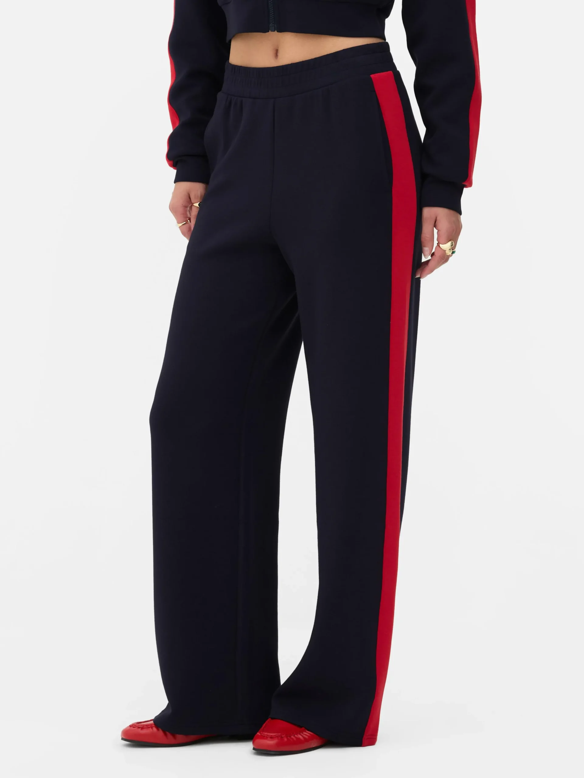 Matchende Joggingbroek Met Wijde Pijpen Rita Ora
