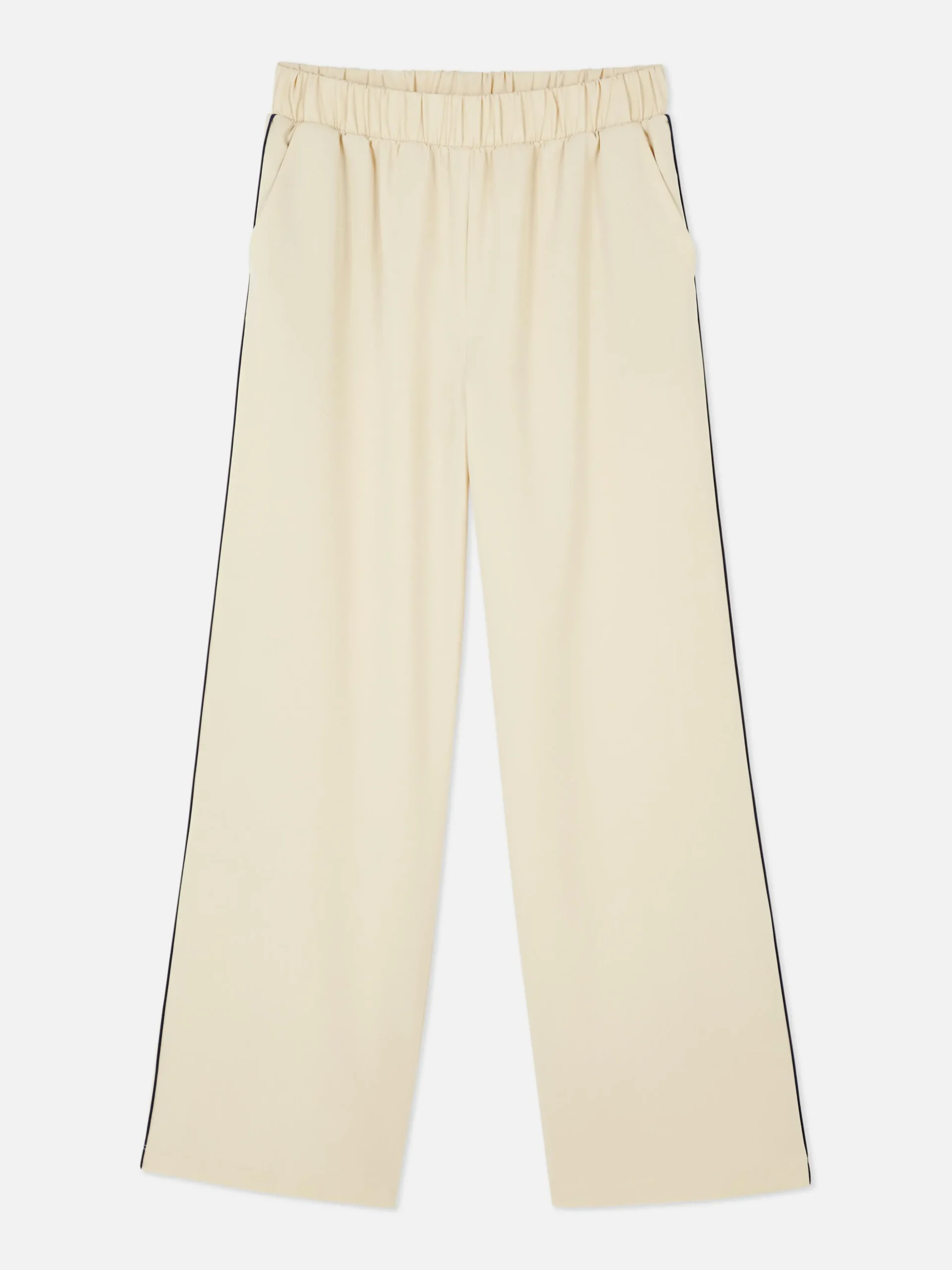 Matchende Joggingbroek Met Wijde Pijpen En Zijstreep