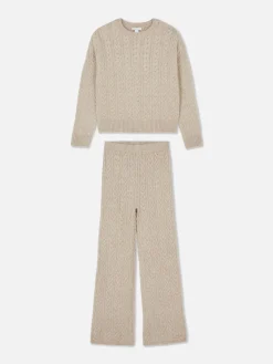 Matchende Set Met Kabeltrui En Legging