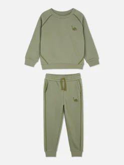 Matchende Set Met Sweatshirt En Joggingbroek Met Dinosaurusprint