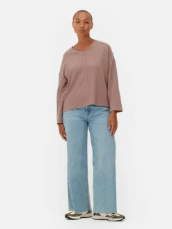 Matchende Top Met Lange Mouwen En Naaddetails