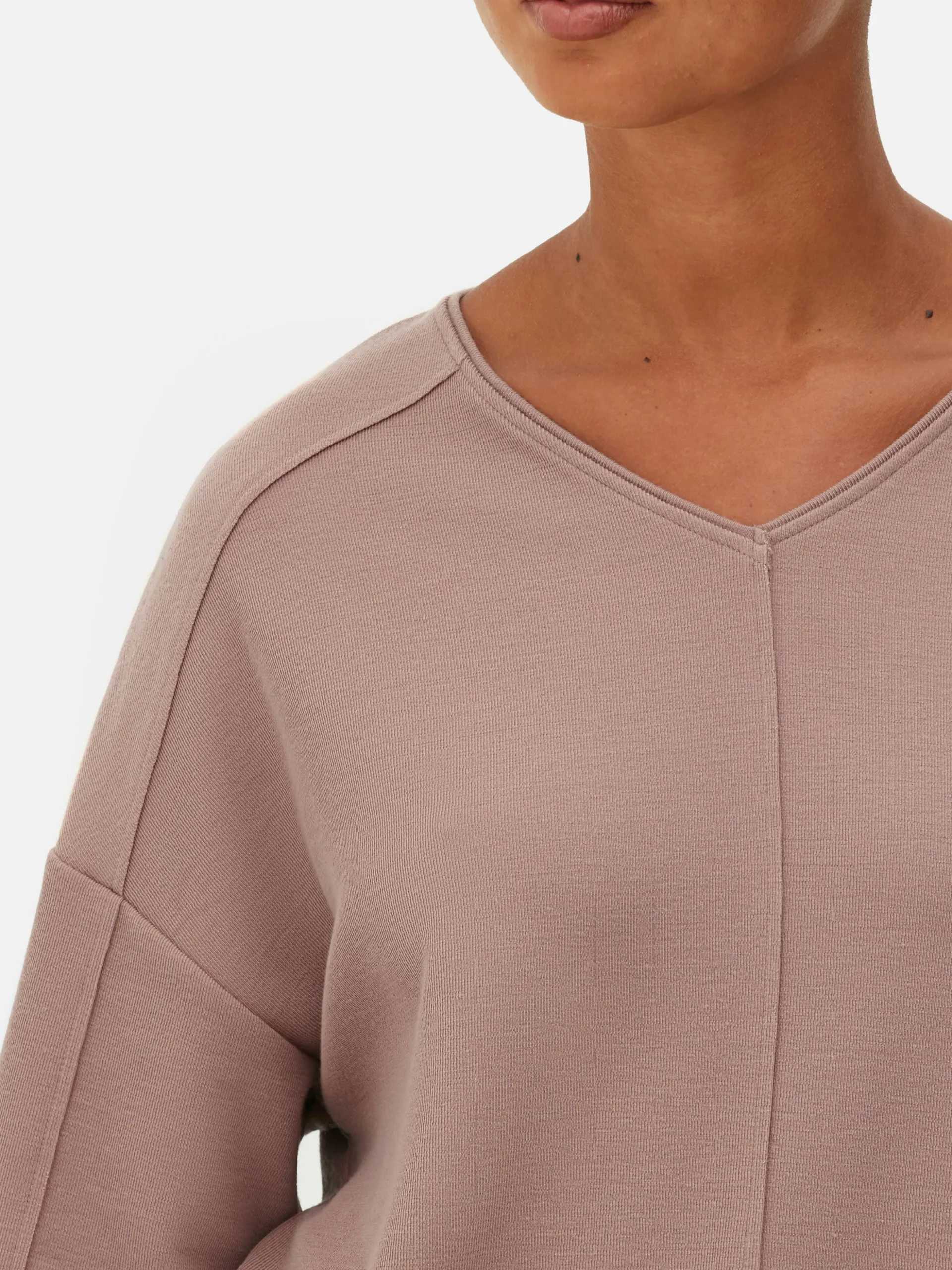 Matchende Top Met Lange Mouwen En Naaddetails