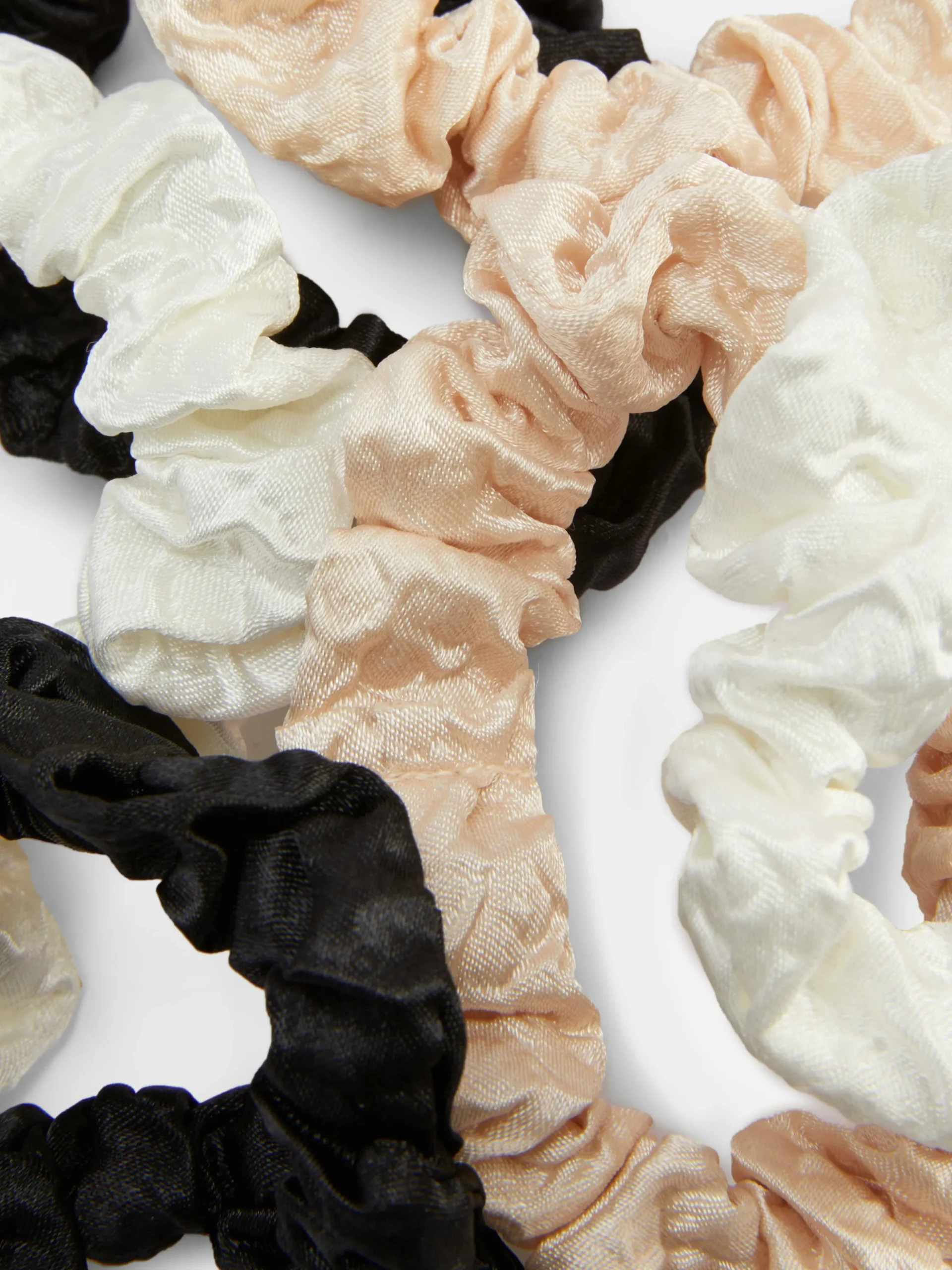 Micro-scrunchies Met Textuur, Set Van 6