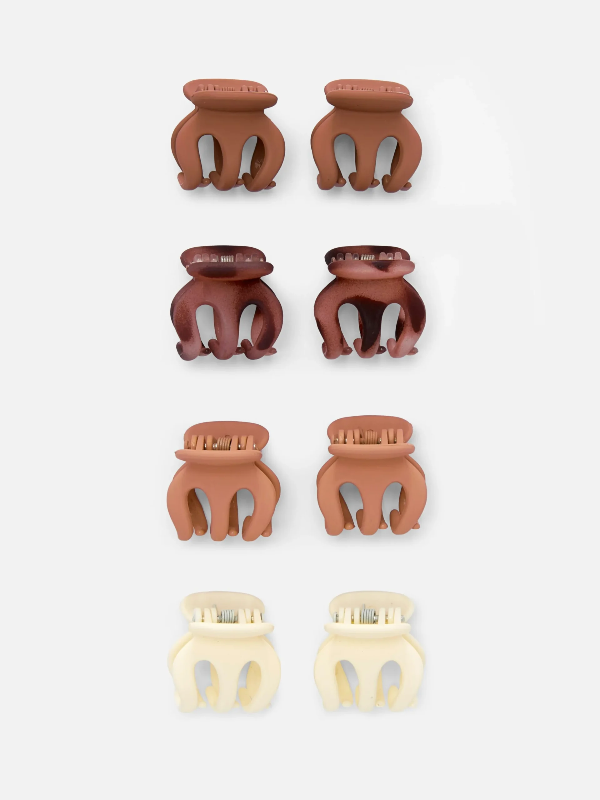 Mini Bulldog-haarclips, Set Van 8