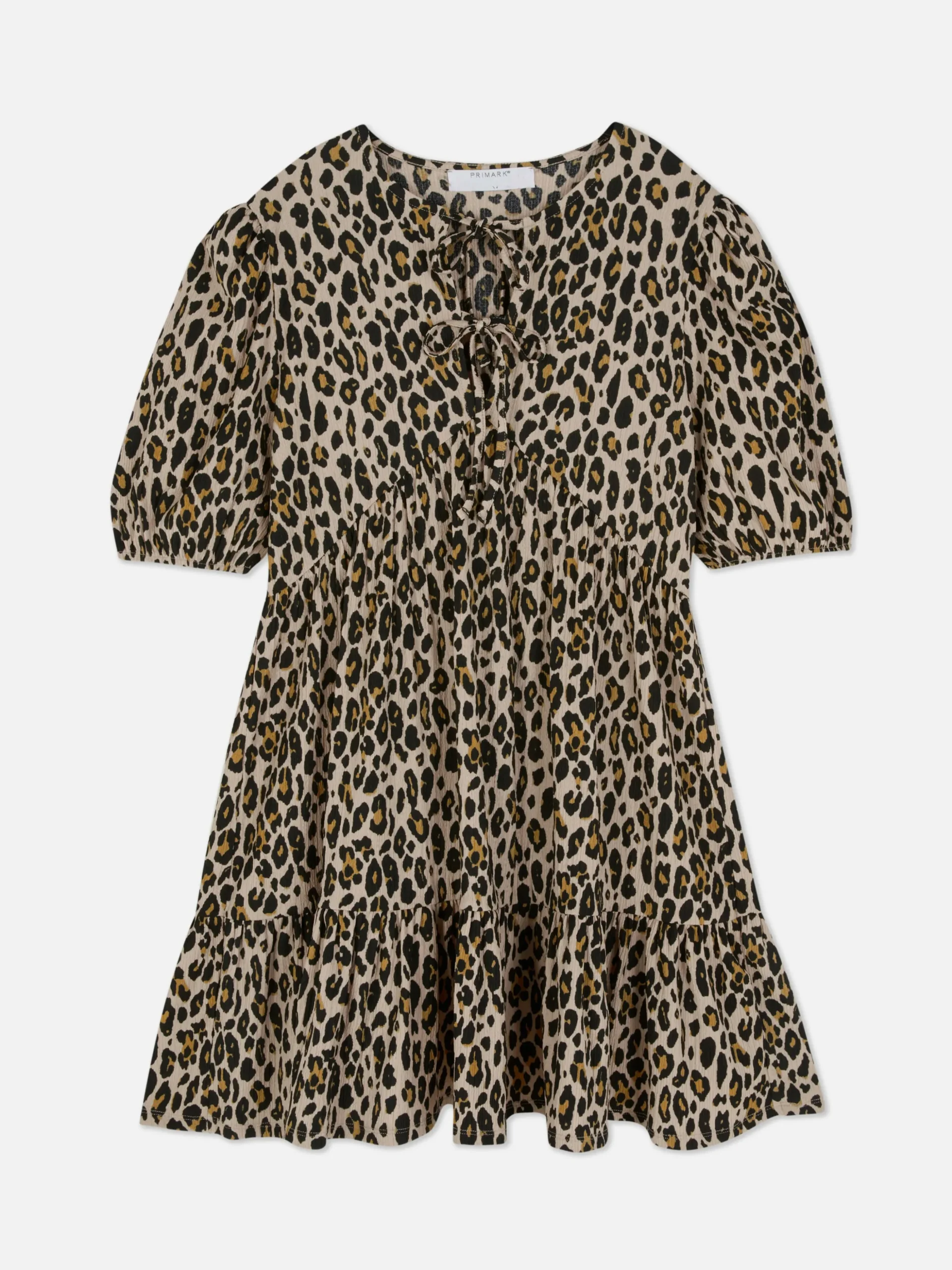 Mini-jurk Met Smokwerk Van Kreukelstof