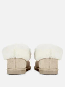 Mocassinpantoffels Met Imitatiebont