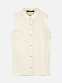 Mouwloze Blouse Met Knopen